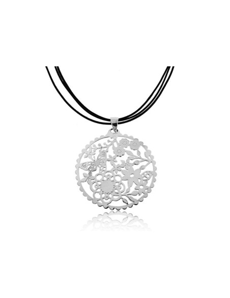 Collar de Plata y Cordón
