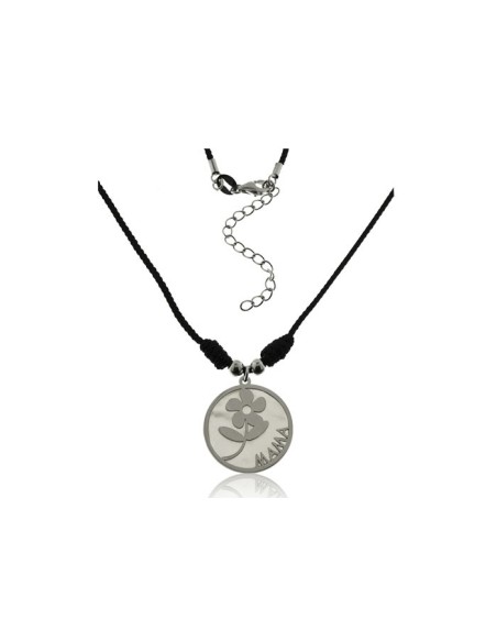Collar Flor Mama de Plata y Nácar