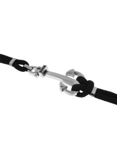 Pulsera Ancla de Acero y Cordón 2
