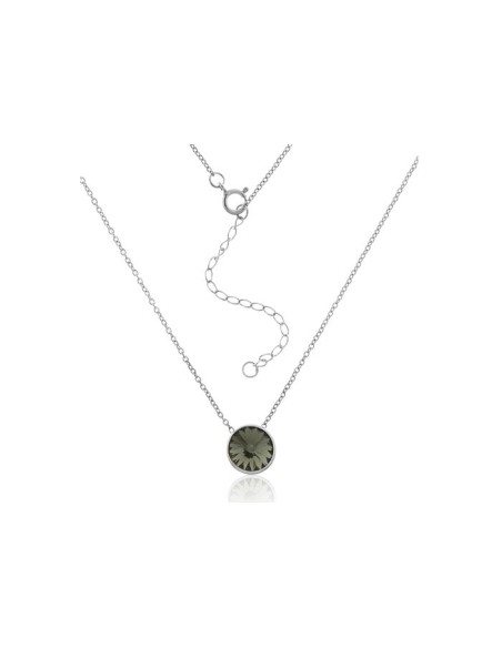 Collar Swarovski Gris de Plata
