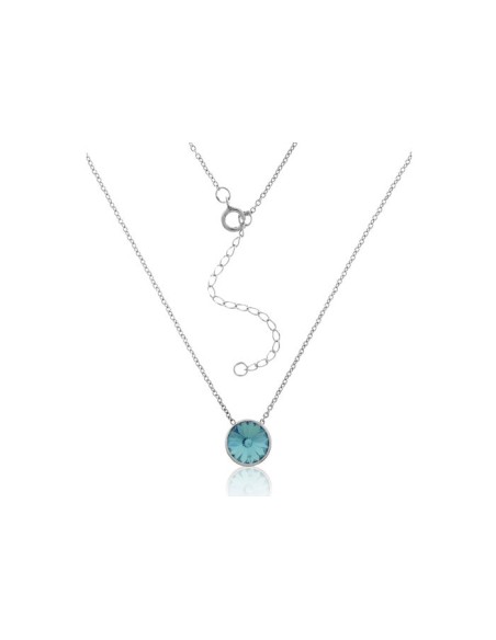 Collar Swarovski Aguamarina de Plata