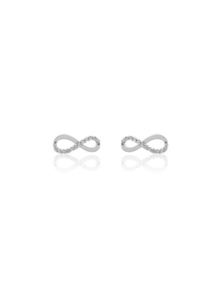 Pendientes Infinito de Plata y Circonita