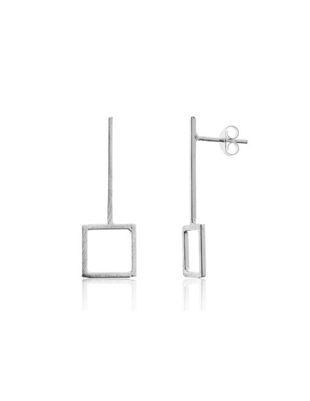 Pendientes Cuadrados de Plata