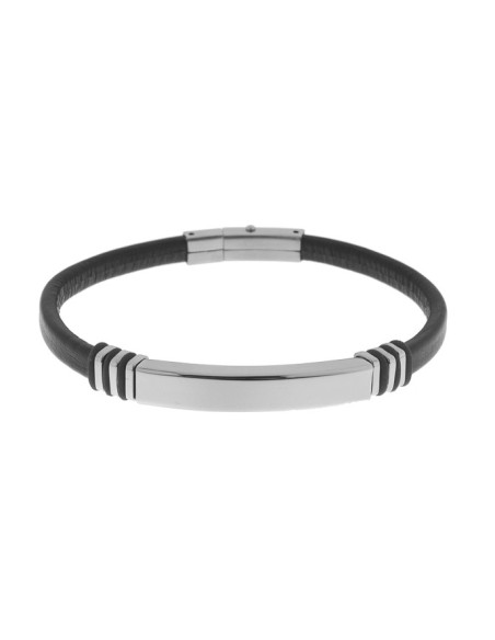 Pulsera de Acero y Cuero