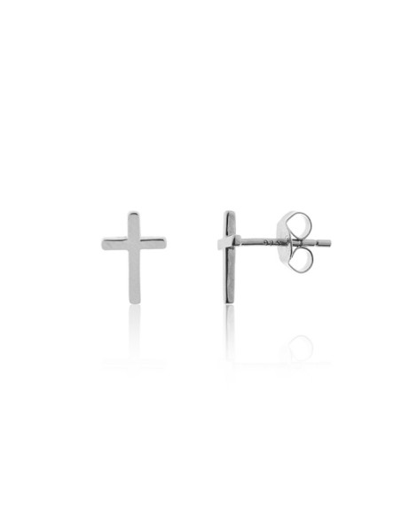 Pendientes Cruz Plata