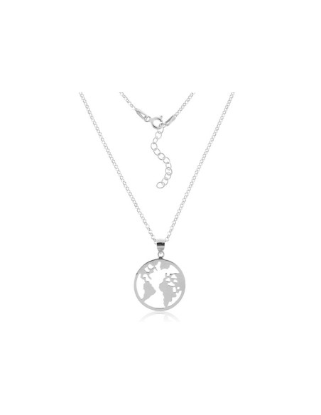 Collar Mapamundi de Plata