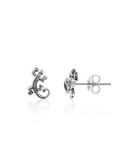 Pendientes Lagartija Plata