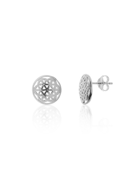 Pendientes Flor de la Vida Plata