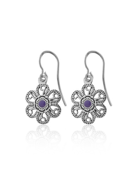 Pendientes Flor Plata