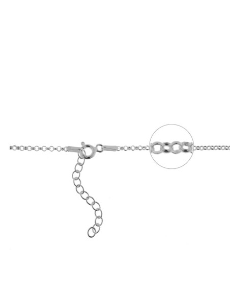 Cadena Rolo Plata 1,75mm./ 40+3cm.