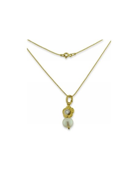 Collar Flor y Perla