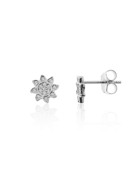 Pendientes Sol Plata