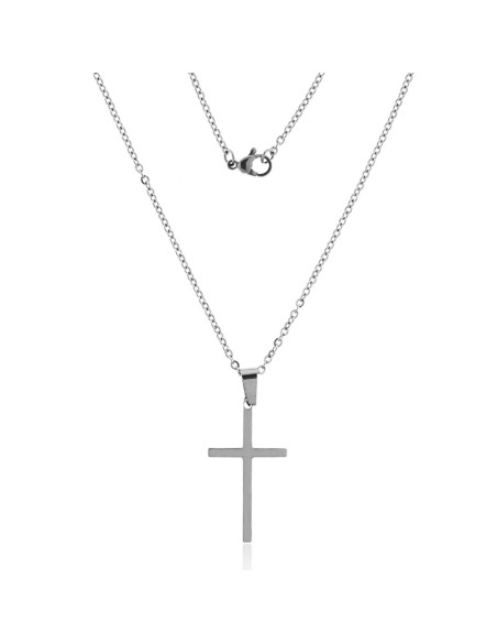Collar Cruz Acero