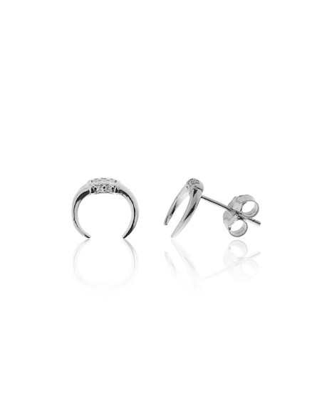 Pendientes Luna Invertida de Plata