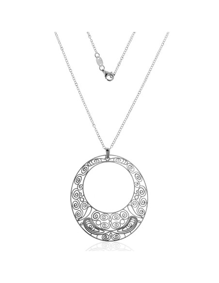 Collar Largo Ovalado de Plata
