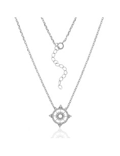 Collar Rosa de los Vientos de Plata