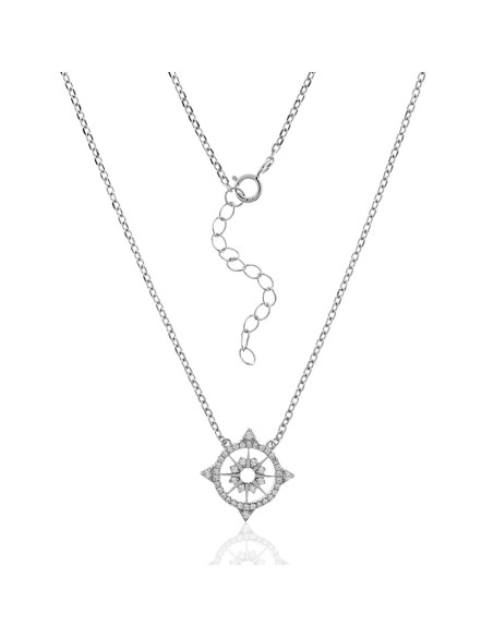 Collar Rosa de los Vientos de Plata