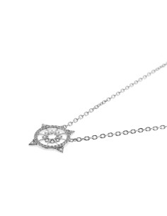 Collar Rosa de los Vientos de Plata 2