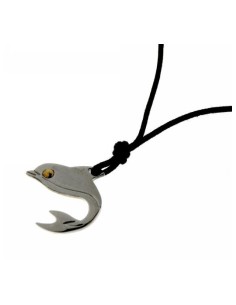 Collar Delfín de Acero y Oro