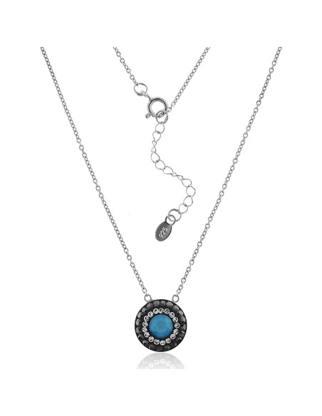 Gargantilla de Swarovski Azul. Collar con Cristal Swarovski
