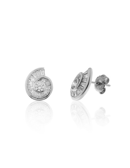 Pendientes Caracola de Plata.
