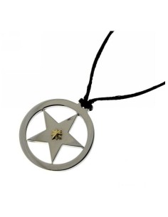 Collar Estrella de Acero y Oro