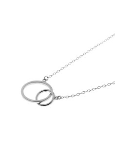 Collar Doble Karma de Plata. Círculos Entrelazados. 2