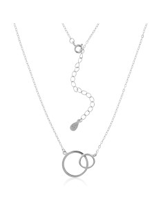 Collar Doble Karma de Plata. Círculos Entrelazados.