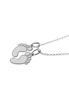 Collar Dos Pies de Bebé Plata 2