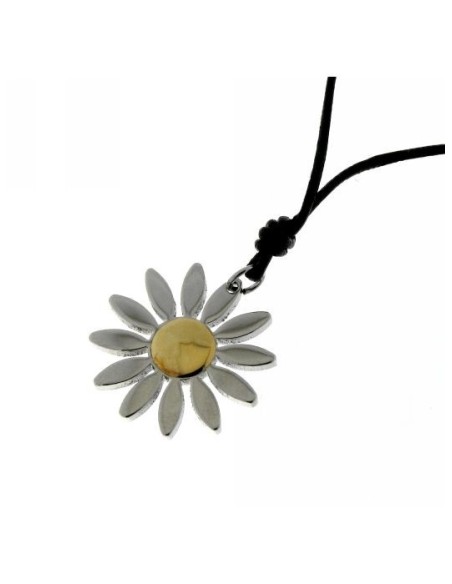 Collar Girasol de Acero y Oro