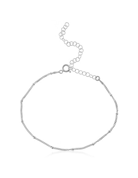 Tobillera de Bolitas de Plata