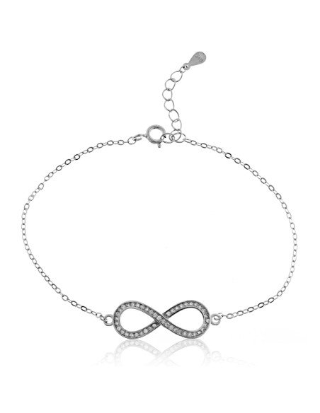 Pulsera Infinito de Plata y Circonitas