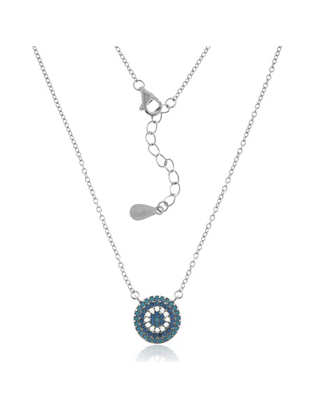 Collar con Circonitas Azules de Plata