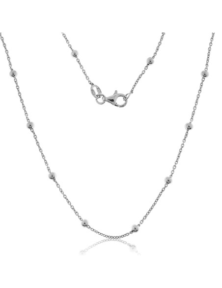 Cadena de Bolas de Plata 3mm.
