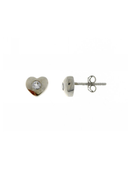 Pendientes Corazón 12mm. Plata