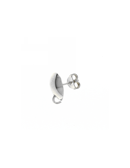 Parte Alta Pendientes Ovalada Plata 10mm.