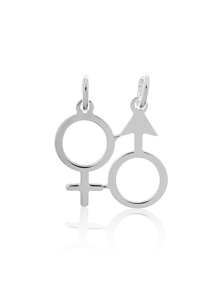 Colgante Símbolo Mujer y Hombre Plata