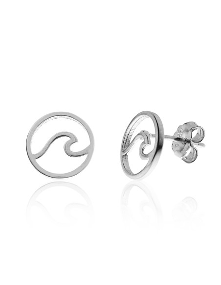 Pendientes Ola Surf de Plata