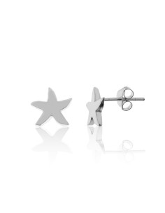 Pendientes Estrella de Mar Plata 9mm.